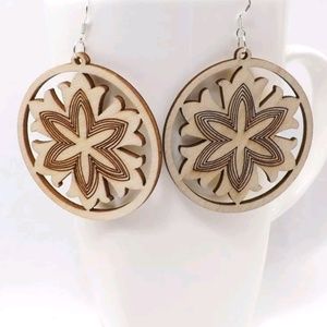 Handmade Beautiful Wooden Dangle Drop Earrings